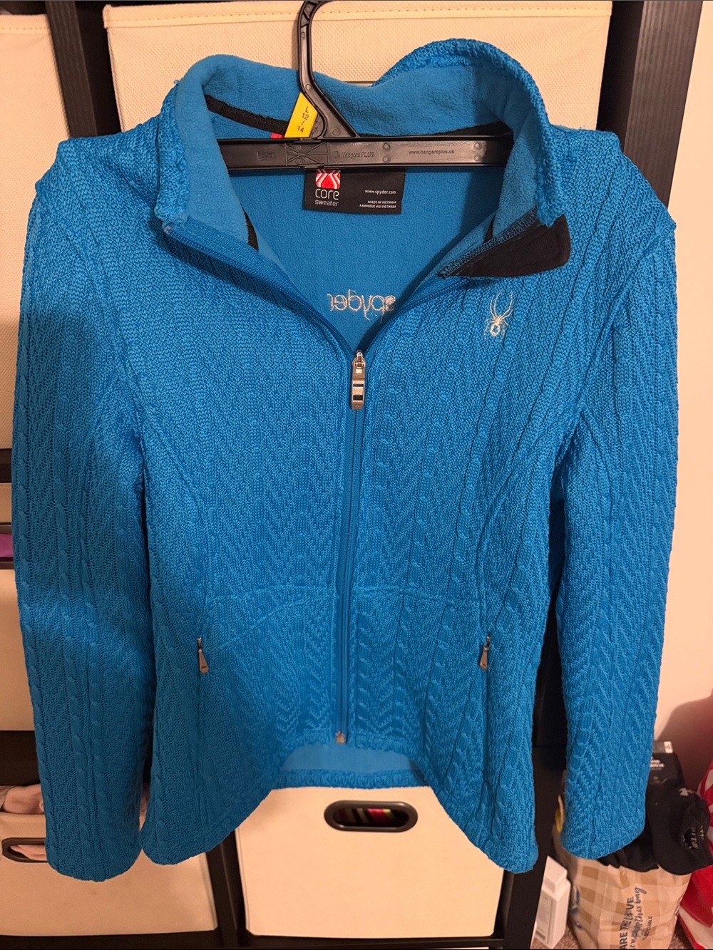 Spyder Women's Bright Teal Full-Zip Teddy Jacket